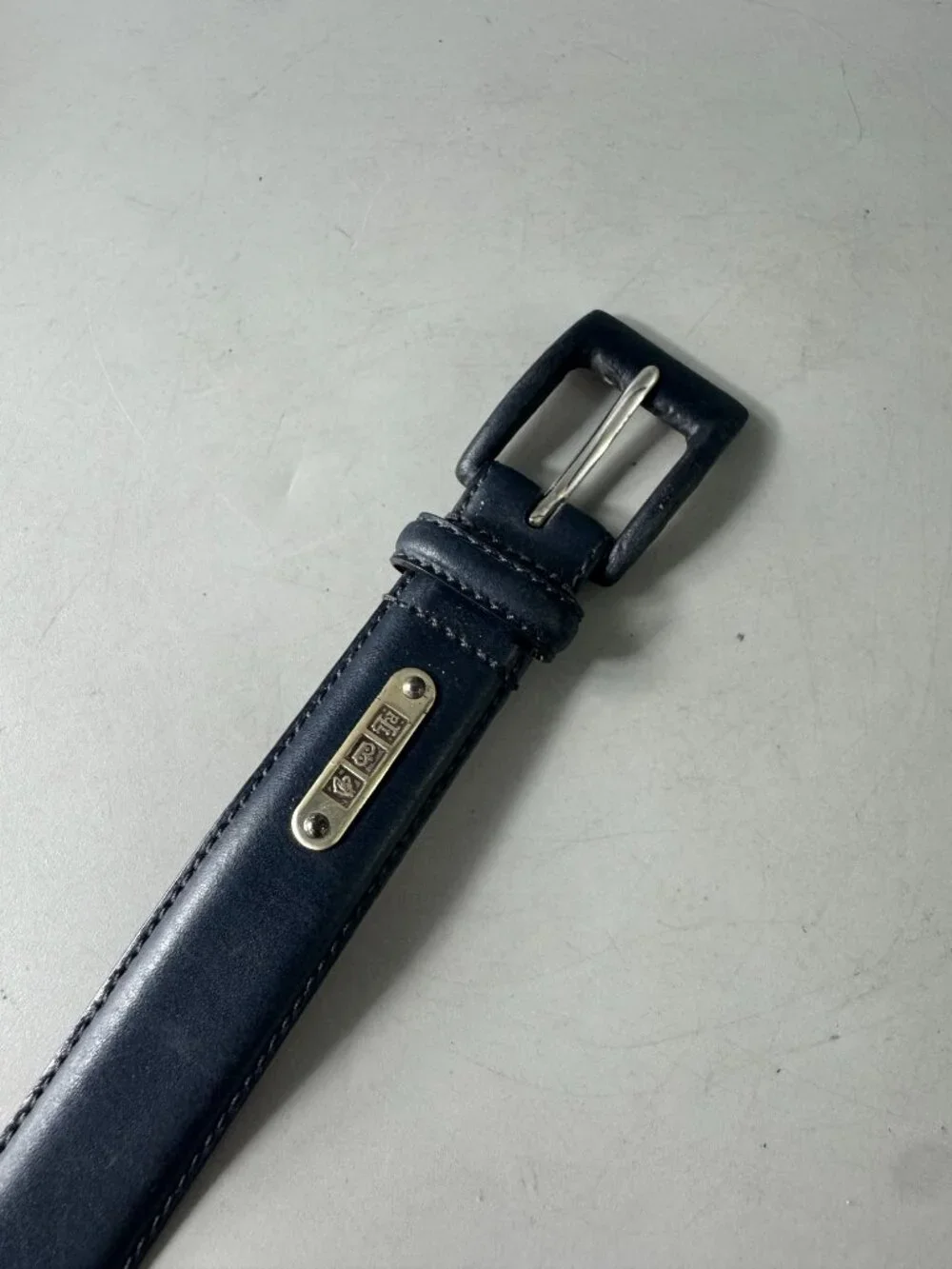 Lauren Ralph Lauren Navy Blue Leather belt, Size XL